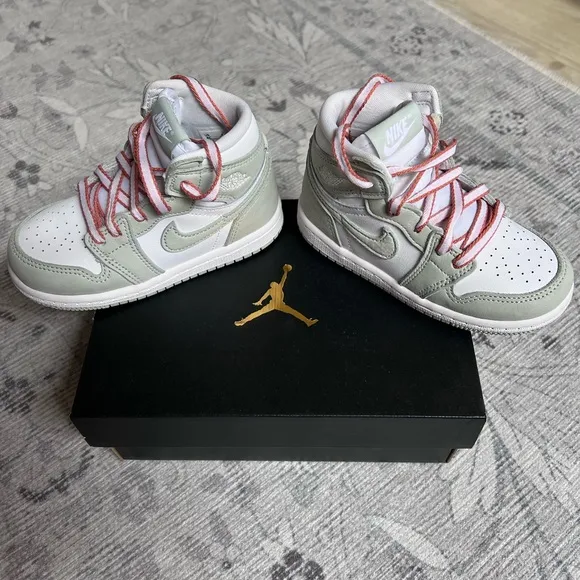 Kids Air Jordan Retro 1 Shoes Nike High “Seafoam” Toddler Size 8c Like New