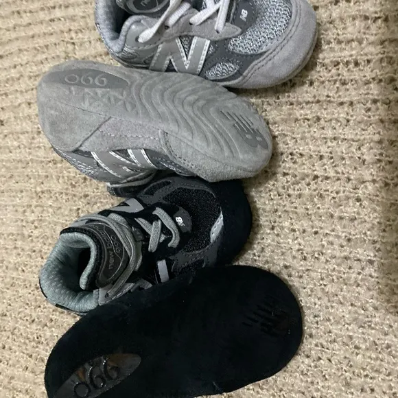 Kids' New Balance Sneakers - Gray and Black