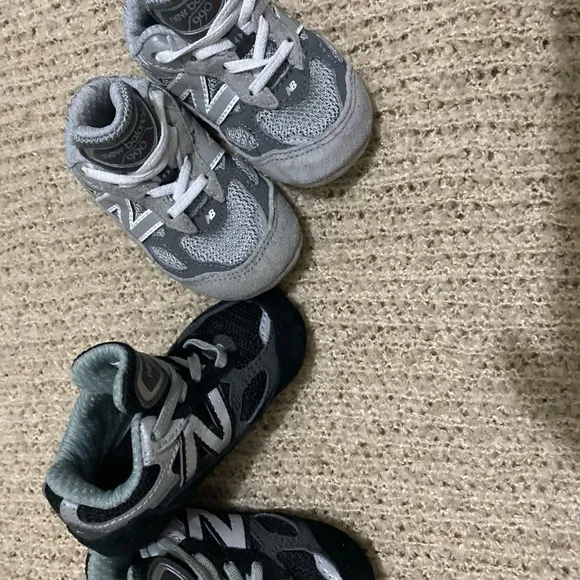 Kids' New Balance Sneakers - Gray and Black