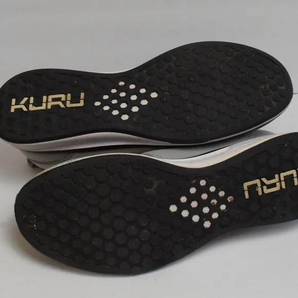 KURU Men's Atom Cloud Running Athletic Sneakers Orthotic Gray/Black/White - 13.5