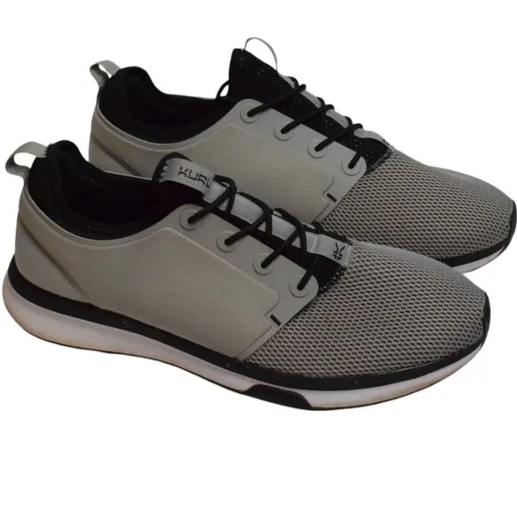 KURU Men's Atom Cloud Running Athletic Sneakers Orthotic Gray/Black/White - 13.5