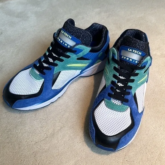 LA Gear Men’s Catapult Sneakers in Blue x Green