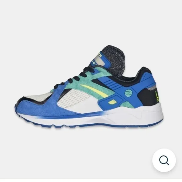 LA Gear Men’s Catapult Sneakers in Blue x Green