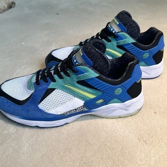LA Gear Men’s Catapult Sneakers in Blue x Green