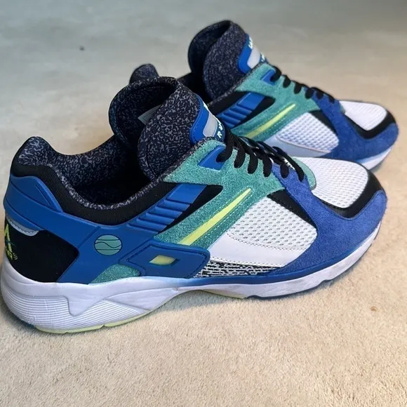 LA Gear Men’s Catapult Sneakers in Blue x Green
