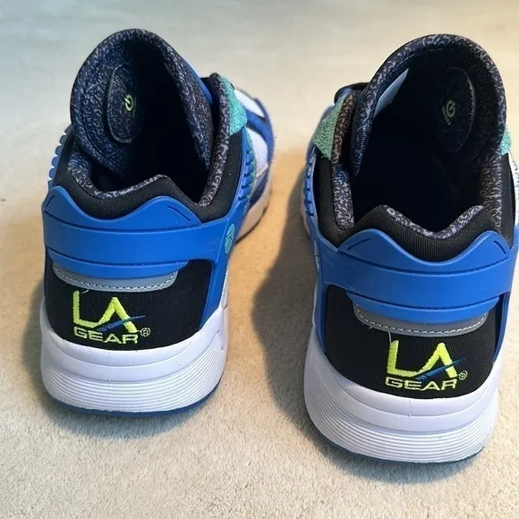 LA Gear Men’s Catapult Sneakers in Blue x Green