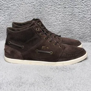 Lacoste Crosier Sail Mid Mens Size 10.5 Sneakers Shoes Brown Suede Comfort
