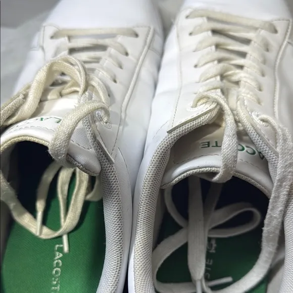 Lacoste Men's White Sneakers - pre-owned size: 11