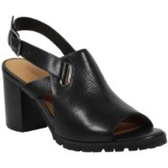L’Amour Des Pieds Quenton Leather Block Heel Sandals