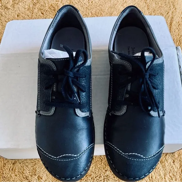 Leather Women’s Work Shoes Comfort Quality Black 6.5