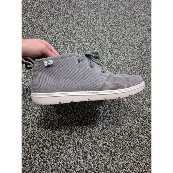 Lems Mens Size 11.5 Women 13 Chukka Corduroy Boots‎ Gray Ankle Comfort Shoes