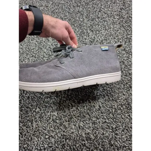 Lems Mens Size 11.5 Women 13 Chukka Corduroy Boots‎ Gray Ankle Comfort Shoes