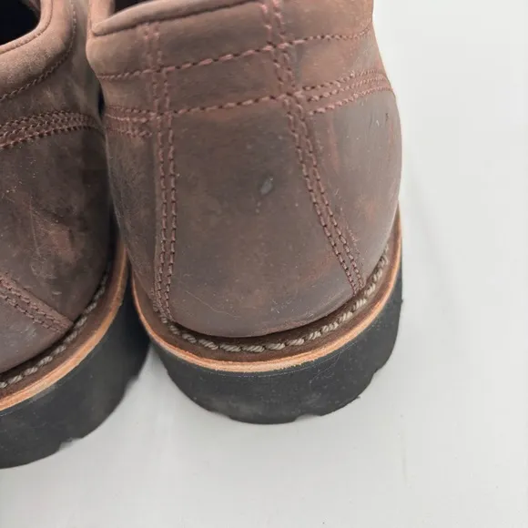 L.L. Bean Men’s 12 Brown Leather Bucksport Low Dark Cocoa Plain Toe Shoes