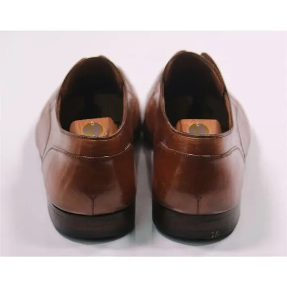 Magnanni British Tan Brown Bicycle Toe Derby Oxford Leather Dress Shoes US 13