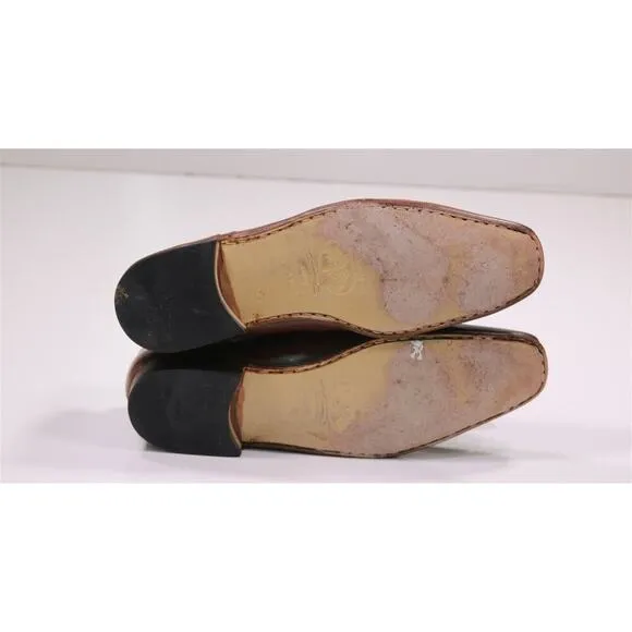 Magnanni British Tan Brown Bicycle Toe Derby Oxford Leather Dress Shoes US 13