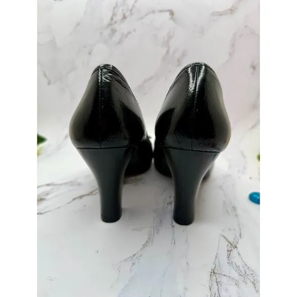 MARC JACOBS Miss Marc black US size 8.5 open-toe BOW shoes pumps heels EUR 39