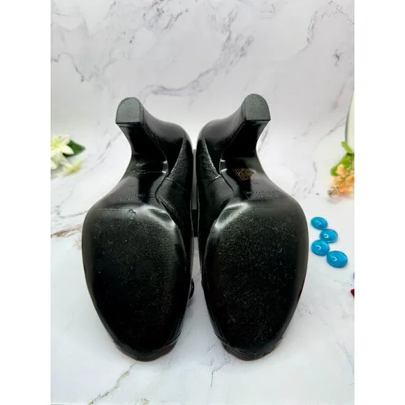 MARC JACOBS Miss Marc black US size 8.5 open-toe BOW shoes pumps heels EUR 39