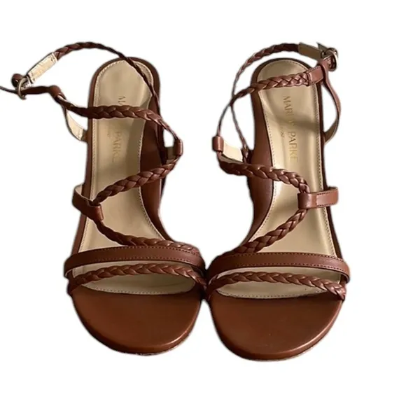 MARION PARKE Brown Strappy Women’s Sandals