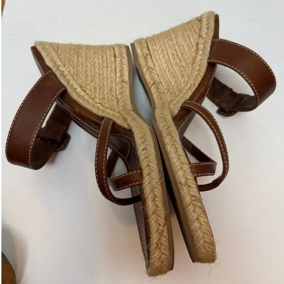 Marion Parke Lindsay Calfskin Wedge Espadrie Sandals Sz. 41 (US 11)