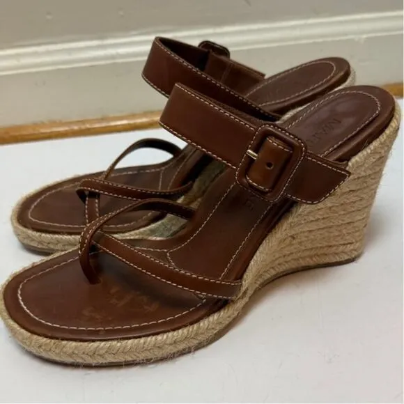 Marion Parke Lindsay Calfskin Wedge Espadrie Sandals Sz. 41 (US 11)