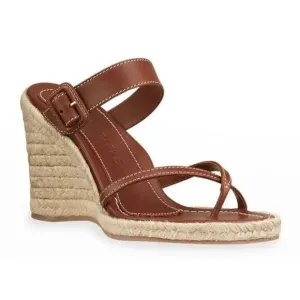 Marion Parke Lindsay Calfskin Wedge Espadrie Sandals Sz. 41 (US 11)