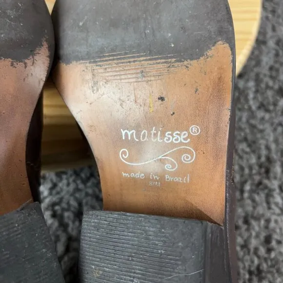 Matisse Vintage Western Boots Womens Size 8.5 Leather Pointed Toe Made in Brazil