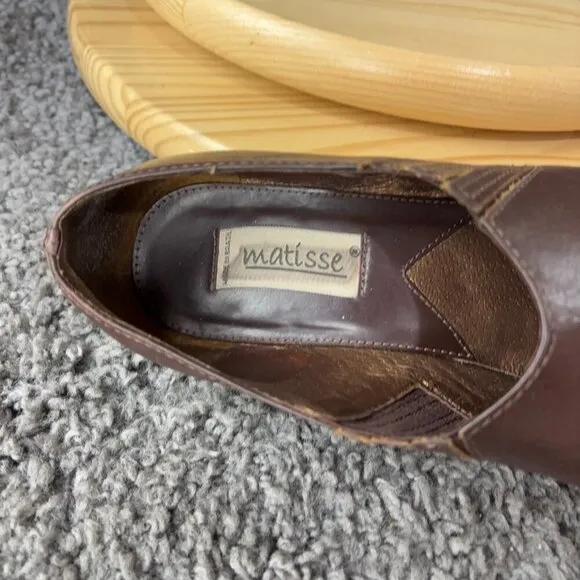 Matisse Vintage Western Boots Womens Size 8.5 Leather Pointed Toe Made in Brazil