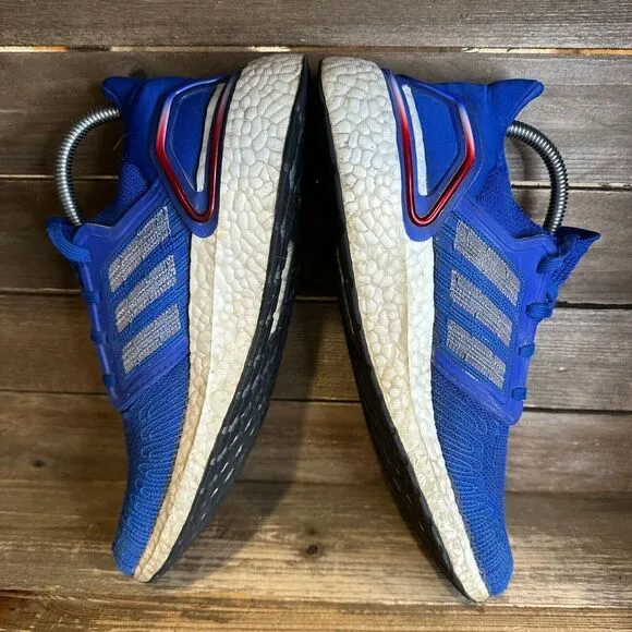 Mens Adidas UltraBoost 20 Royal Blue Scarlet‎ Athletic Sneakers Shoes Size 8 M