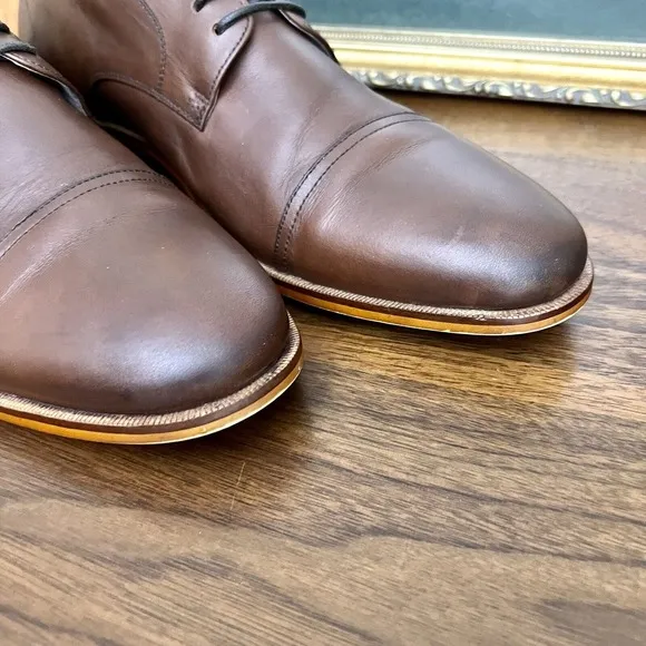 Mens ASTON GREY Ian Cap Toe Oxford Chestnut sz 13