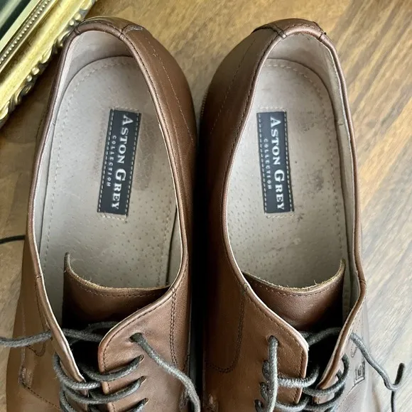 Mens ASTON GREY Ian Cap Toe Oxford Chestnut sz 13
