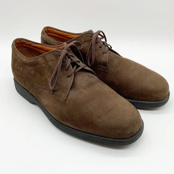 Men’s Auth Tod’s Derby Oxford Lace Up Brown Suede Lace Up Shoes Size 8