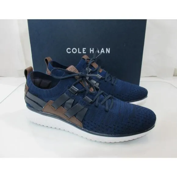 Men's Cole Haan Grand Motion Woven Stitchlite Sneakers Shoes Navy Ink Size 8.5