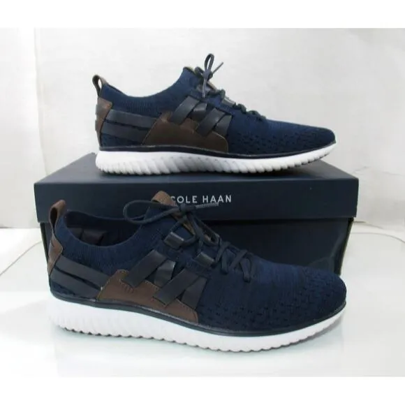 Men's Cole Haan Grand Motion Woven Stitchlite Sneakers Shoes Navy Ink Size 8.5