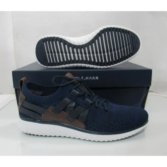 Men's Cole Haan Grand Motion Woven Stitchlite Sneakers Shoes Navy Ink Size 8.5
