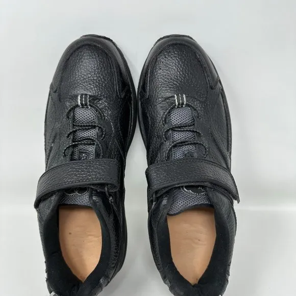 Men's Dr. Comfort Winner Walking Black Leather Diabetic Shoes 5710 Size 11.5M