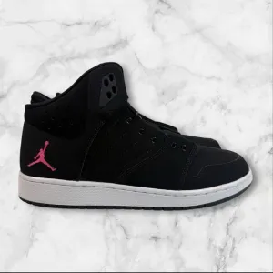 Men’s Jordan 1 Flight 4 Black and Pink High-Top Sneakers size 8