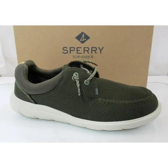 Men's Sperry Top Sider Captain's Mocassin Oxford Sneakers Mesh Green Size 11