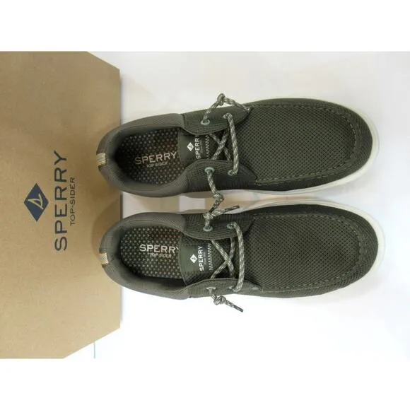 Men's Sperry Top Sider Captain's Mocassin Oxford Sneakers Mesh Green Size 11