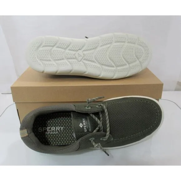 Men's Sperry Top Sider Captain's Mocassin Oxford Sneakers Mesh Green Size 11