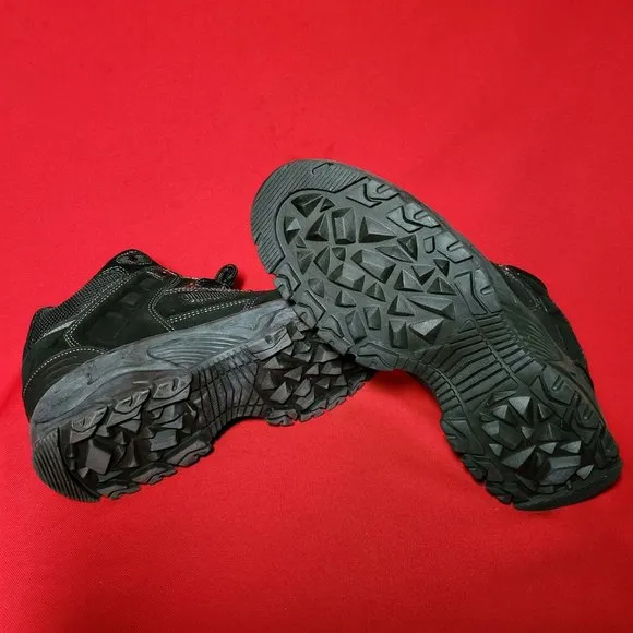 Mens Workload Spiker Black Leather Steele Toe Shoes Size 12 NIB