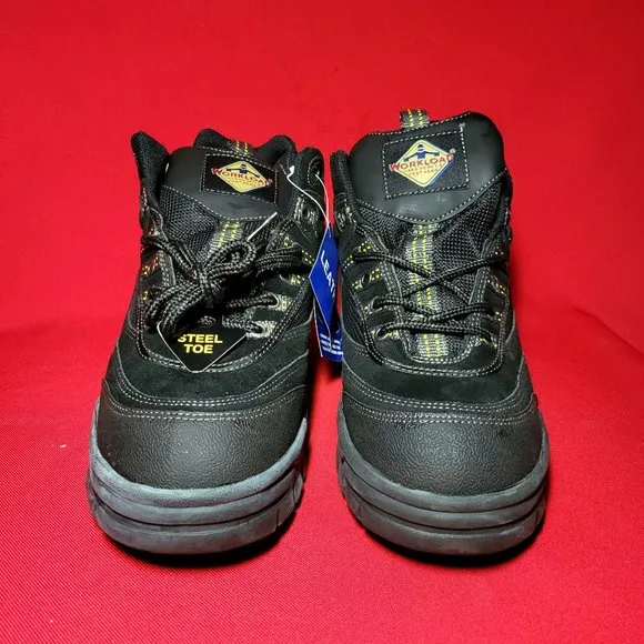 Mens Workload Spiker Black Leather Steele Toe Shoes Size 12 NIB