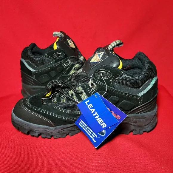 Mens Workload Spiker Black Leather Steele Toe Shoes Size 12 NIB