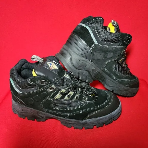 Mens Workload Spiker Black Leather Steele Toe Shoes Size 12 NIB