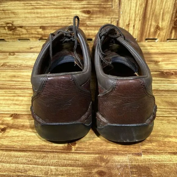 MEN'S RED WING STEEL TOE SAFETY SHOES LACE UP DARK BROWN STOCK #6704 SZ 9,5