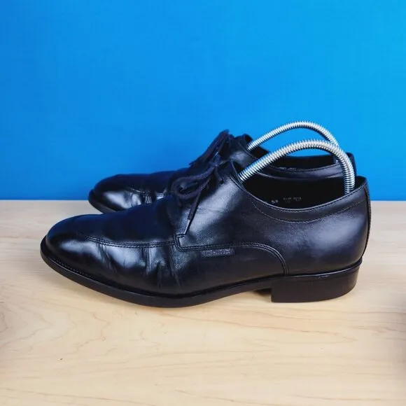 Mephisto Air-Jet Mens Size 11‎ Shoes Black genuine Leather apron toe dress Shoes