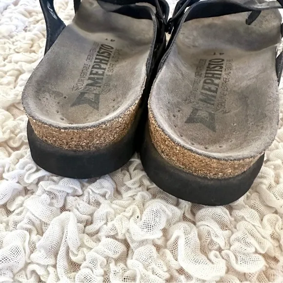 Mephisto Helen Black Patent Leather Sandal Size EU 41 US 11