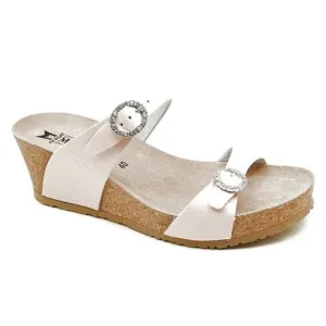 Mephisto Idelya Wedge Women’s Leather Sandals Size 40 US 9.5 White