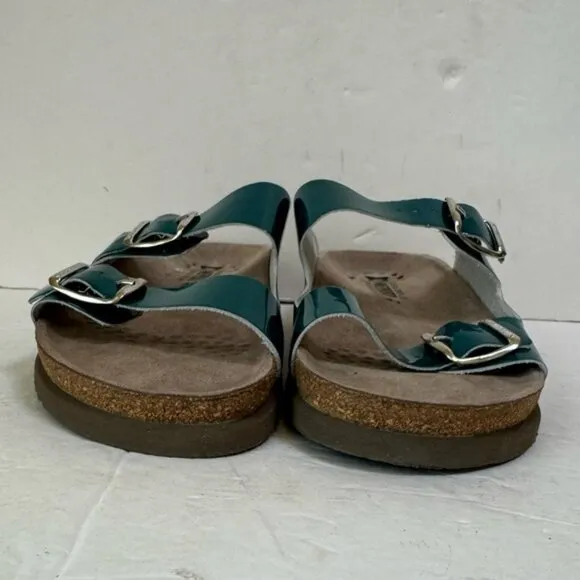 MEPHISTO NEW Hester Leather Cork 2 Buckle Sandals Mules Lightweight Support 11