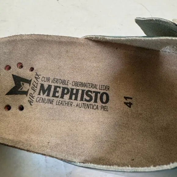 MEPHISTO NEW Hester Leather Cork 2 Buckle Sandals Mules Lightweight Support 11