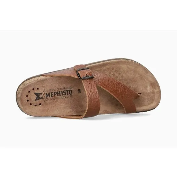Mephisto Womens Helen Plus Leather Sandal - Desert Tan Grain NEW